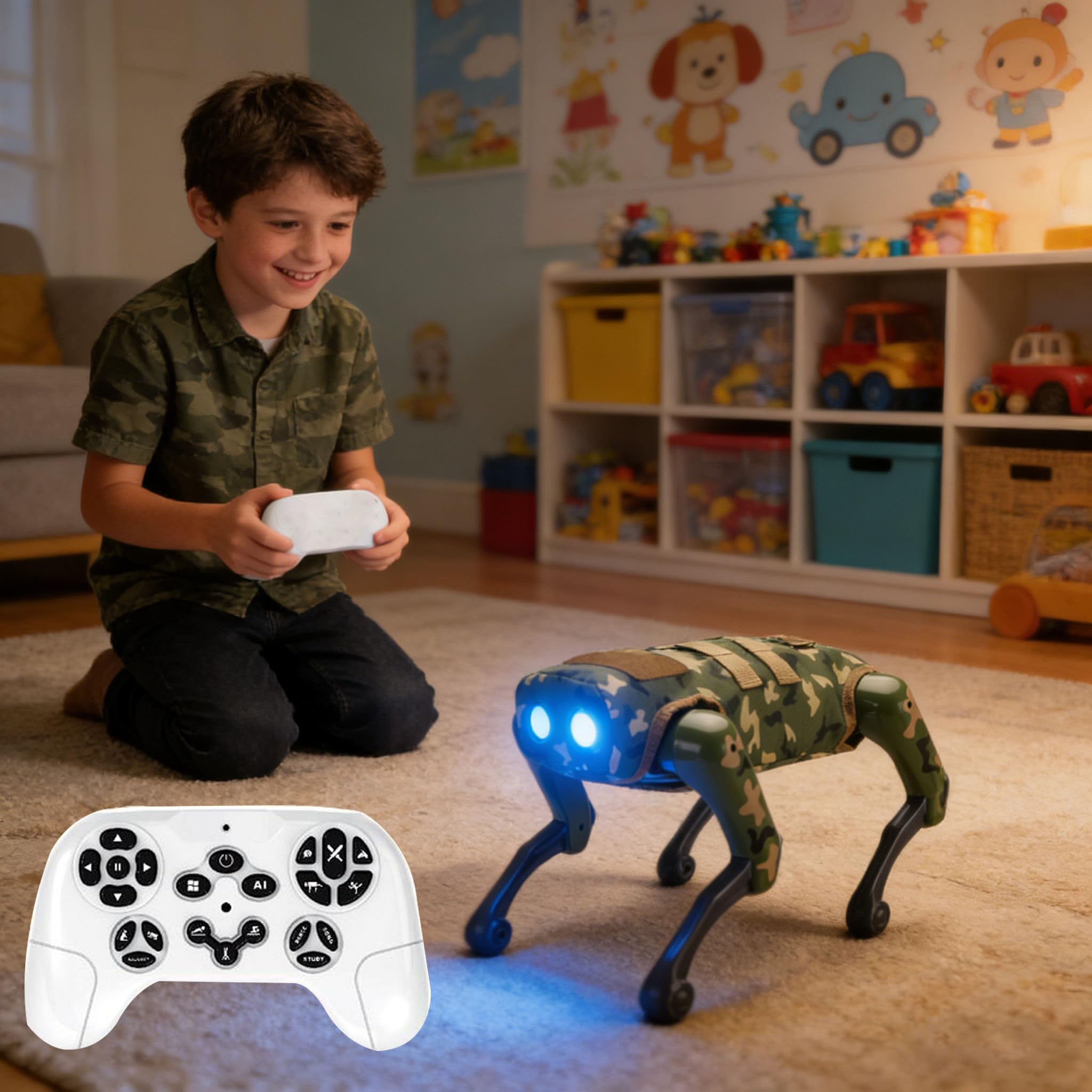 TIUDTOY AI Smart Robot Dog Toy 2-in-1 Programmable RC & App Control | Voice Command, Music, Dancing, Storytelling | Interactive STEM Educational Puppy for Kids 6-15 1
