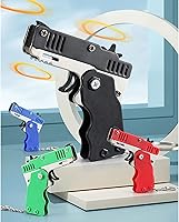 Vista 4 de Juguetes para Niños Llavero Genial Banda de Goma Mini Lanzador de Goma Plegable de Metal con 60 Bandas Elásticas de Goma para Juego Actividades al
