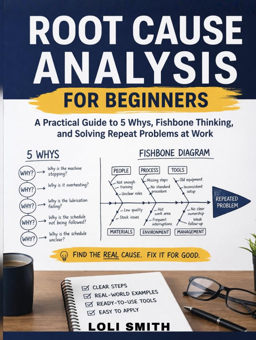 Root Cause Analysis for Beginners: Practical Guide to 5 Whys, Fishbone Thinking, and Solving Repeat Problems at Work