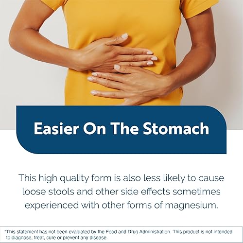 Miniatura 4 de Researched Nutritionals Cápsulas de glicinato de magnesio  Suplemento de glicinato de magnesio de alta absorción de 125 mg para apoyar huesos