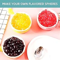 Vista 3 de Polvo de alginato de sodio de 3 onzas de grado alimenticio, polvo de alginato de sodio puro perfecto para hacer lujosas esferas de caviar, postres