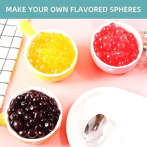 Miniatura 3 de Polvo de alginato de sodio de 3 onzas de grado alimenticio, polvo de alginato de sodio puro perfecto para hacer lujosas esferas de caviar, postres,