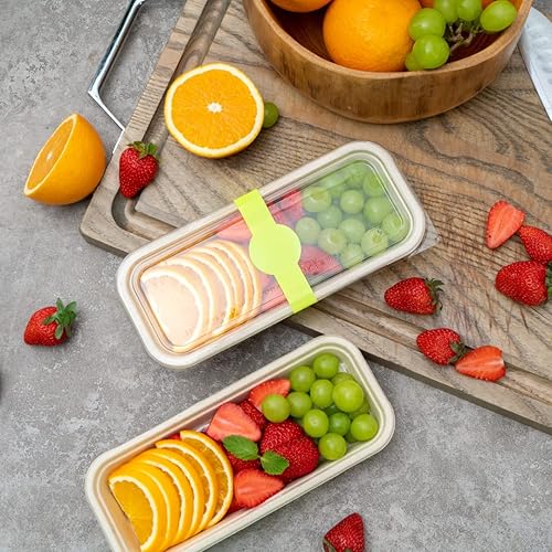 Miniatura 12 de Restaurantware RW Base - Bandas de embalaje de 12 x 1.5 pulgadas, 100 bandas autoadhesivas para el vientre, calcomanías desechables de papel verde