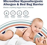 Vista 3 de CleanRest PRO Protector de somier - Defensa máxima contra alérgenos, ácaros del polvo y más - Resistente al agua, barrera de alérgenos MicronOne