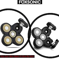 Vista 8 de 2 cabezales de repuesto universales de 5 cuchillas para afeitadora de cabeza, cuchillas de repuesto para afeitadora de cabeza