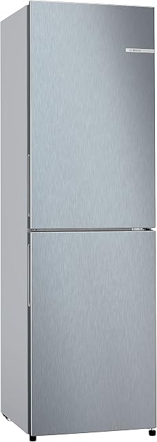 Bosch KGN27NLFAG Serie 2 Freestanding Fridge Freezer with No Frost, Reversible Doors and SuperFreeze, 182.4cm, 256L capacity, 55cm wide - Silver Inox