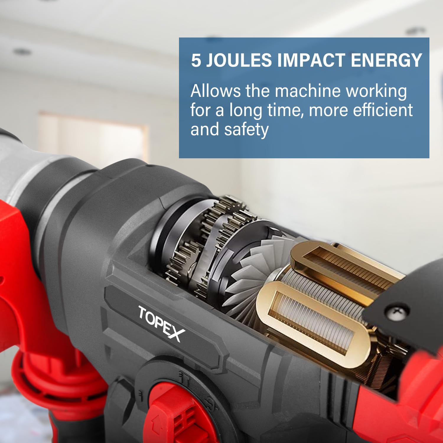 TOPEX 1500W SDS PLUS Rotary Hammer Drill Havey Duty Impact Hammer