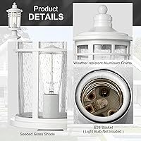 Vista 2 de Darkaway Poste de luces para exteriores, postes de lámpara para exteriores, luces grandes de aluminio impermeables de 17 pulgadas, accesorios de luz