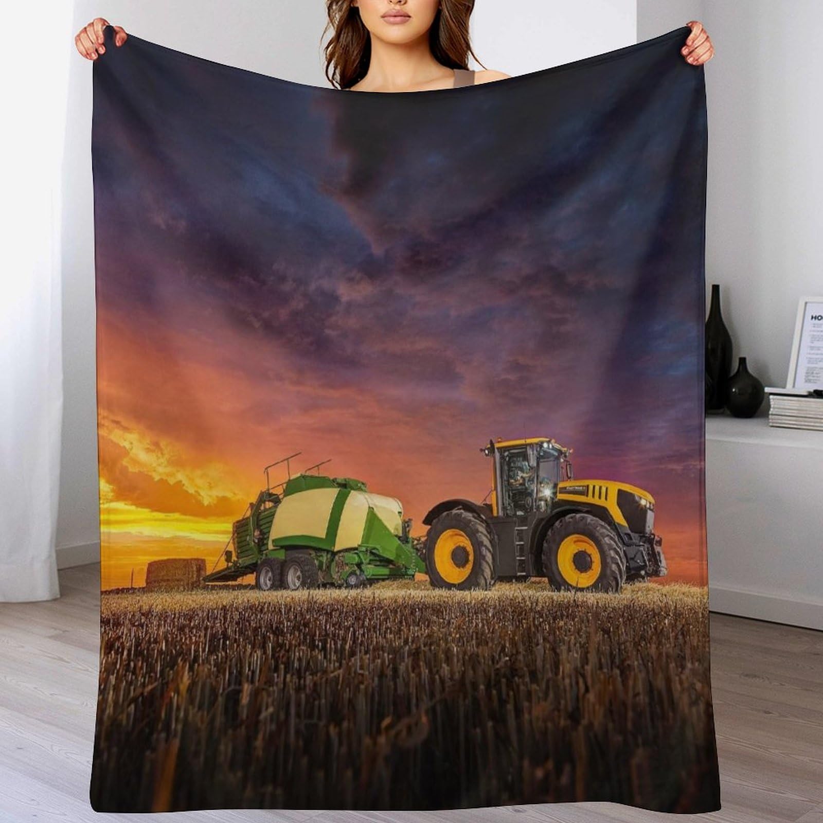 Couverture polaire tracteur duveteuse et légère jeté de lit souple 130x180