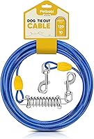 Vista 13 de Petbobi Cable de Amarre para Perros de 40 pies – Correa para Perros Resistente de hasta 120 libras, Correa de Cable Metálico para Exteriores