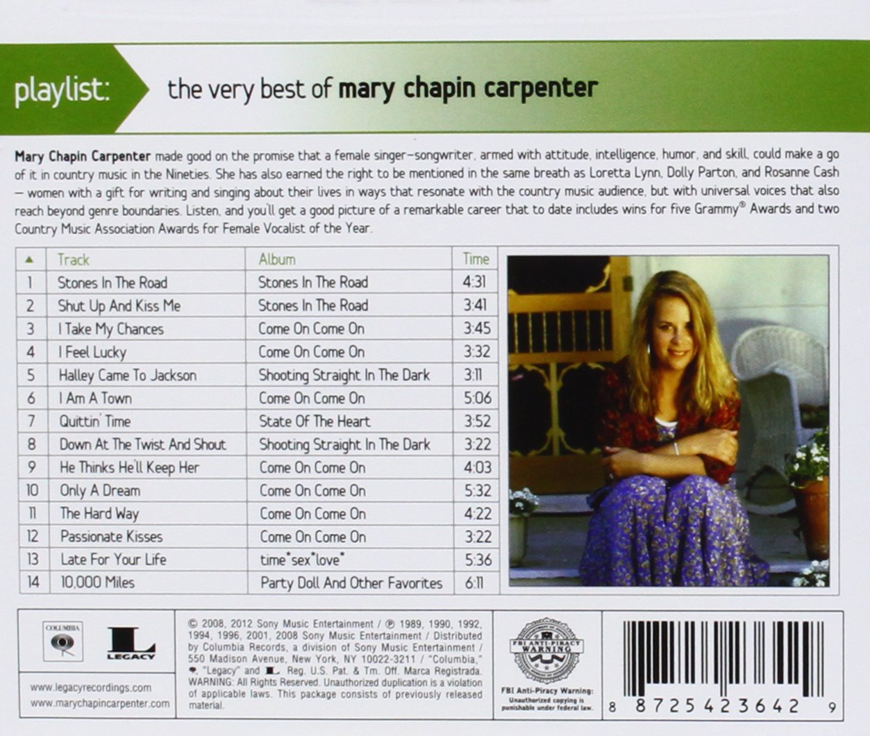 Playlist: The Very Best Of Mary Chapin Carpenter image 2
