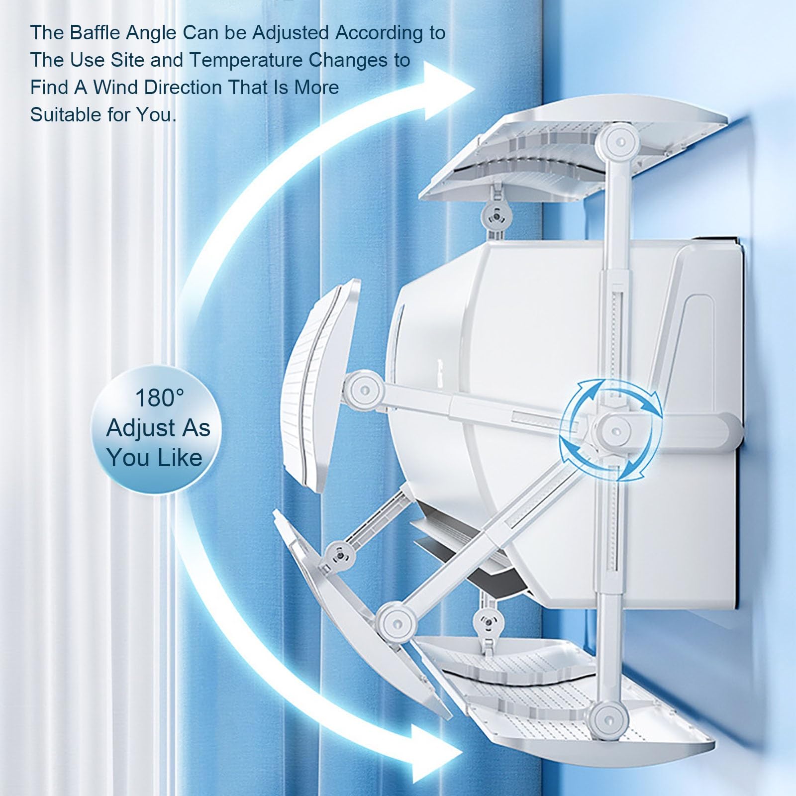 Deflector De Aire Ajustable Para Aire Acondicionado, Deflector De Aire Frío Retráctil, Deflector De Flujo De Aire Acondicionado, Placa De Desviación Retráctil