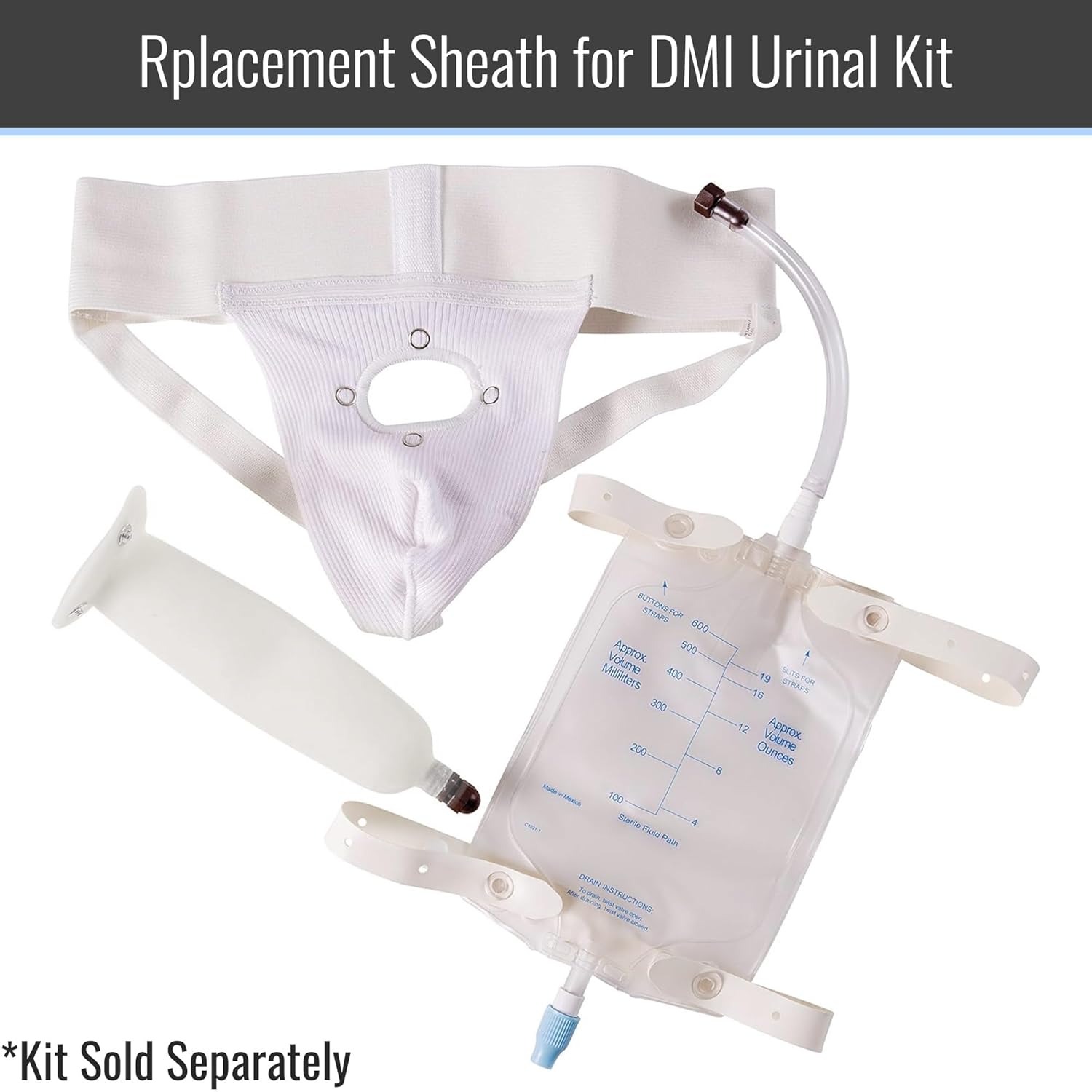 McGuire Style Urinal Replacement Sheath for DMI Portable Urinal