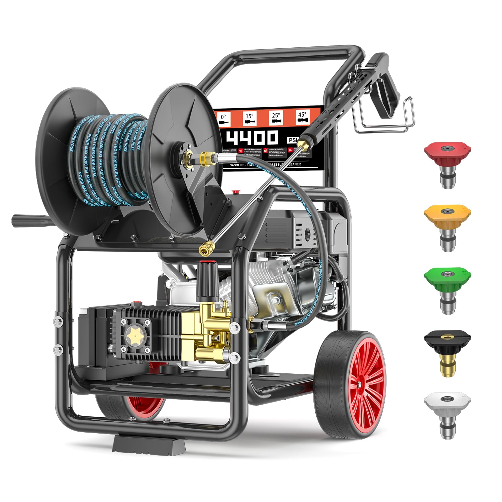 4400PSI Gas Pressure Washer with Hose Reel