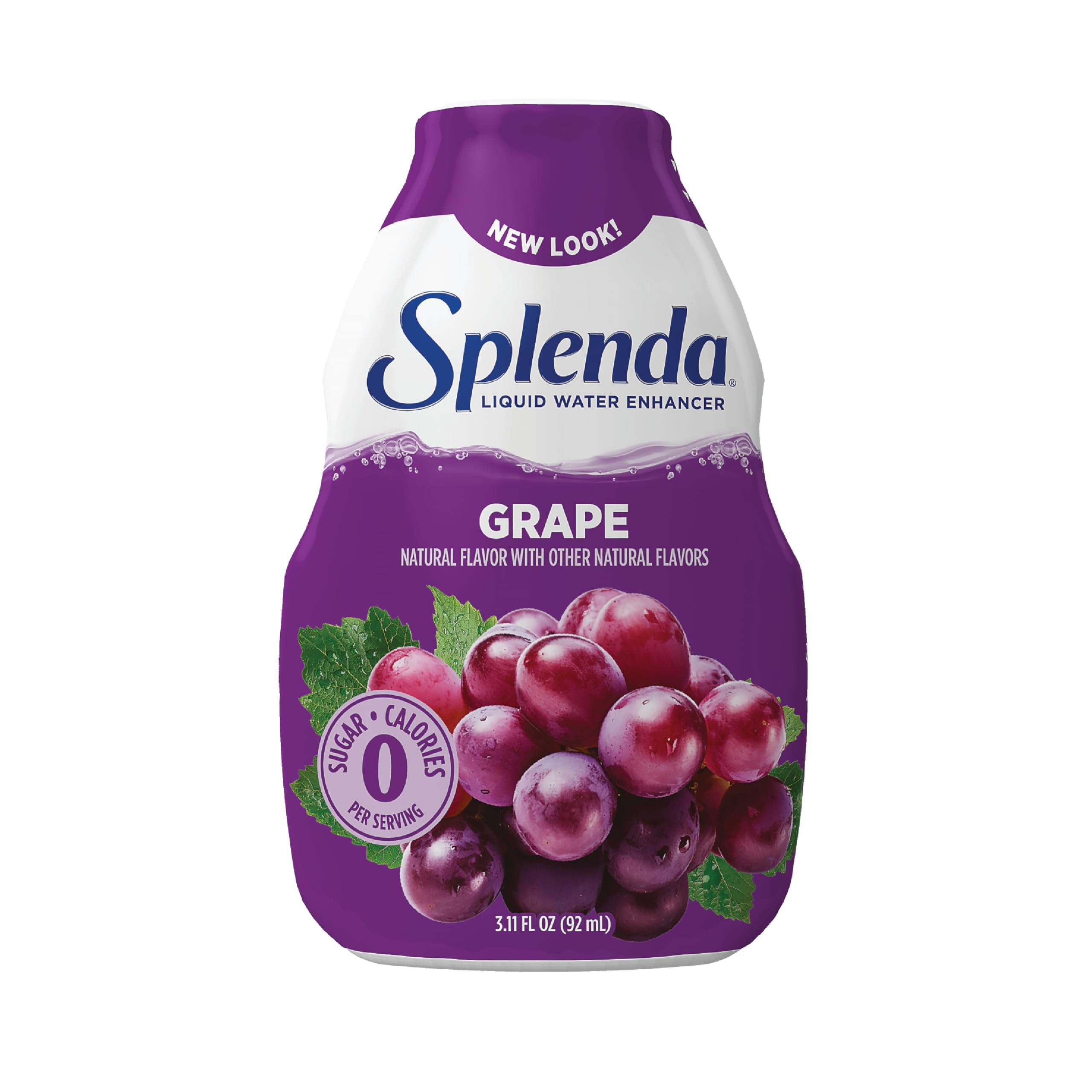 SPLENDA Liquid Water Enhancer Drops, Sugar Free, Zero Calorie, Natural Flavor, Concentrated Drink Mix, 3.11 Fl Oz Each Bottle (Grape, 1 Pack)-image-13
