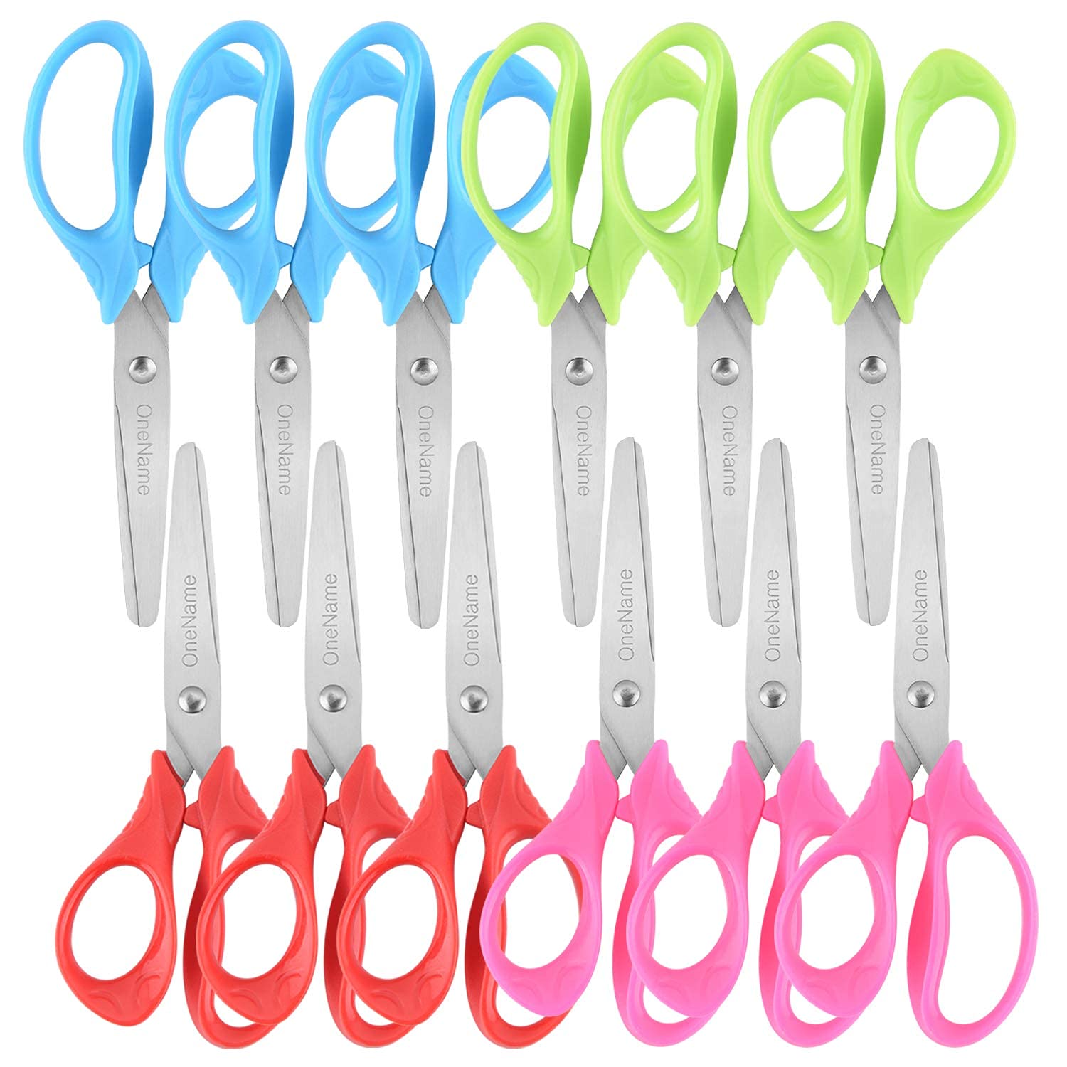 5" Kids Scissors,12 Pack Safety Children Scissors,Stainless Steel Blades Comfort-Grip Handles Small Craft Scissor for Kids,Great for DIY,Arts,Home,School Classroom Student Use Assorted Colors