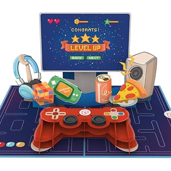 papercrush Pop-Up Card Gaming Controller Level Up 3D Birthday Card