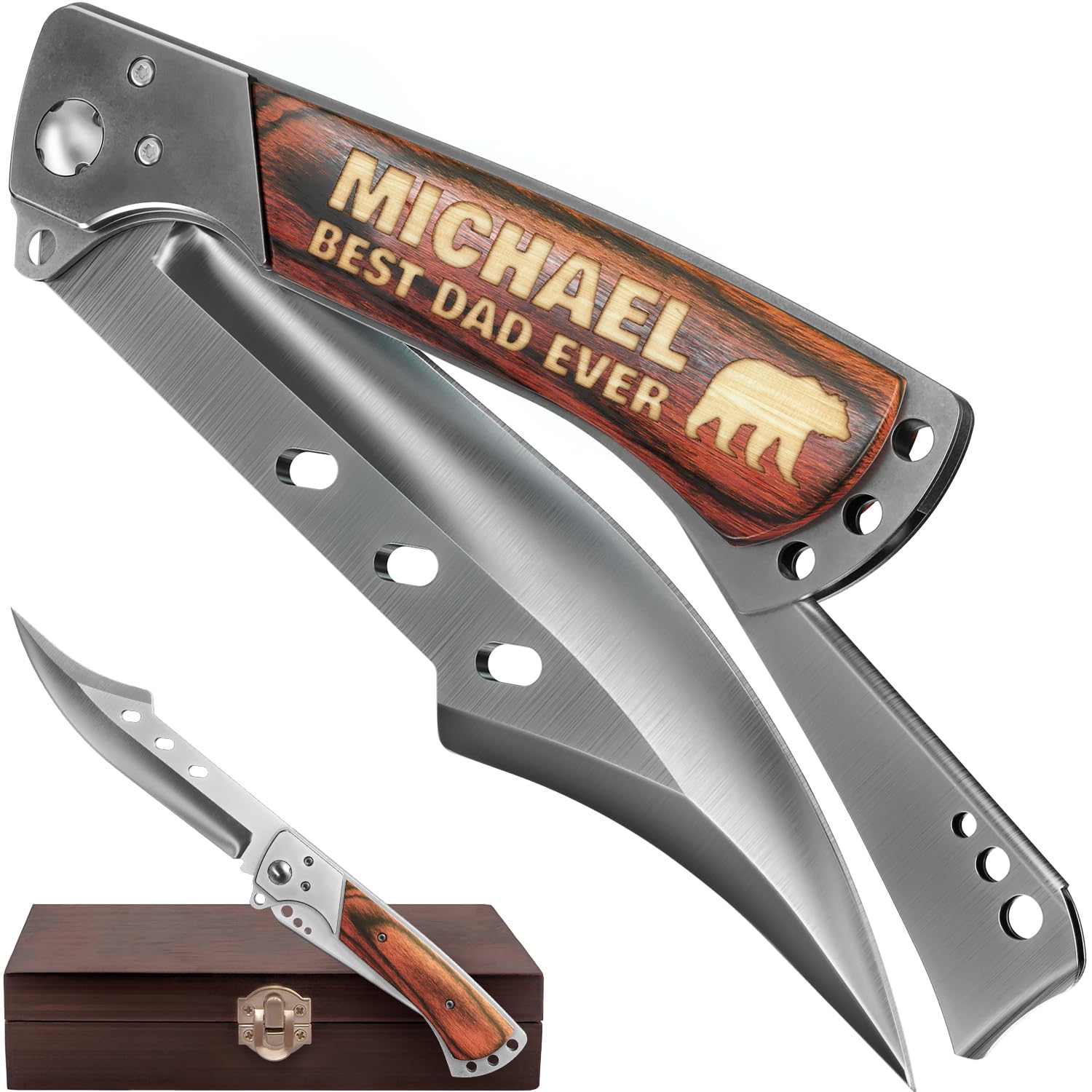 Custom Knife for Men and Women - Personalized Idea Gifts - Engraved Gifts for Dad Husband Boyfriend Wife Girlfriend - Customized Pocket Knives for Birthday - Best Unique Present 4172 PS