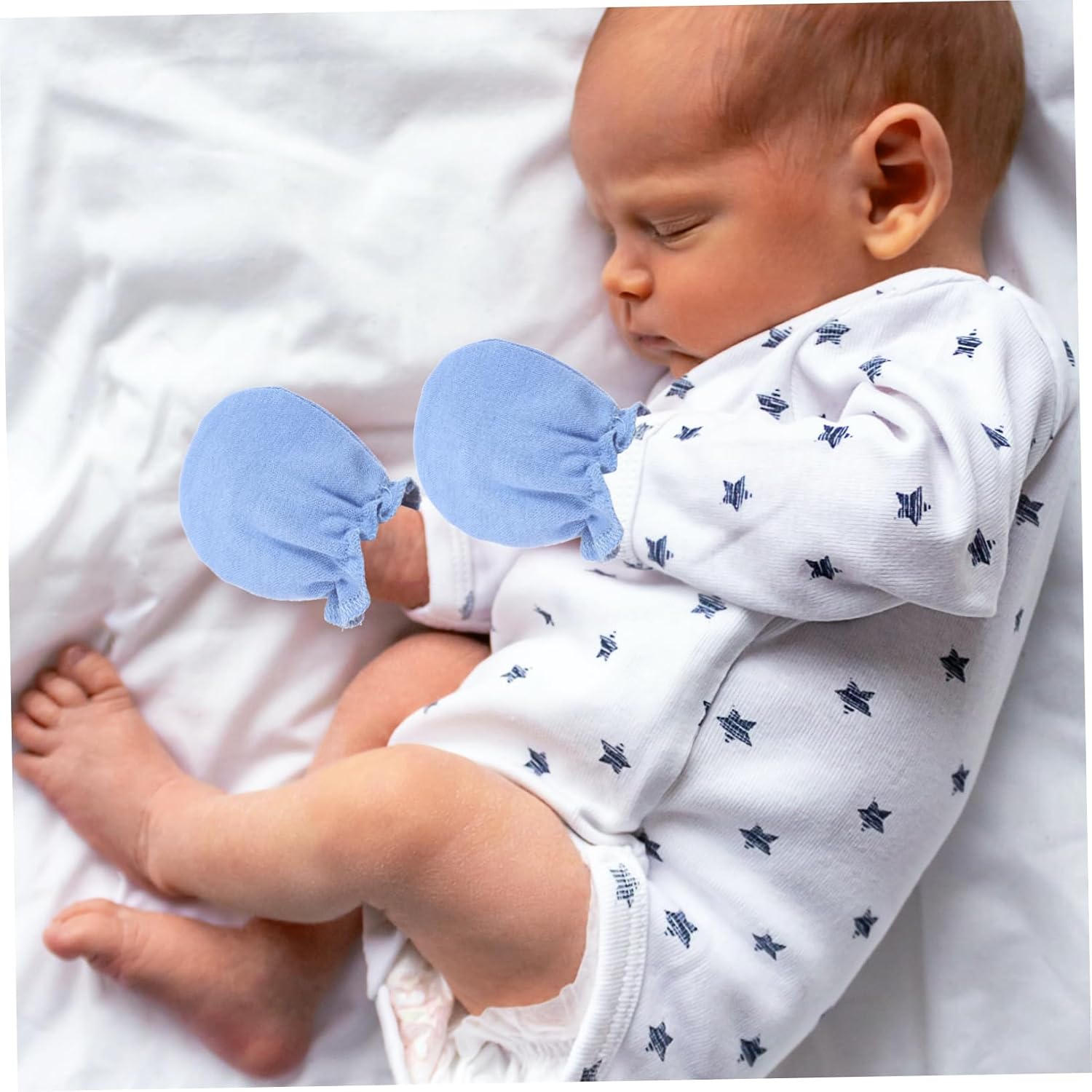 3sets Newborn Hat Mittens Socks Unisex Soft Decorative and Comfortable for Newborns