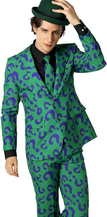 Amazon Party City ハロウィンスーツ コスプレ メンズ クエスチョン 緑 コスプレ 仮装 通販