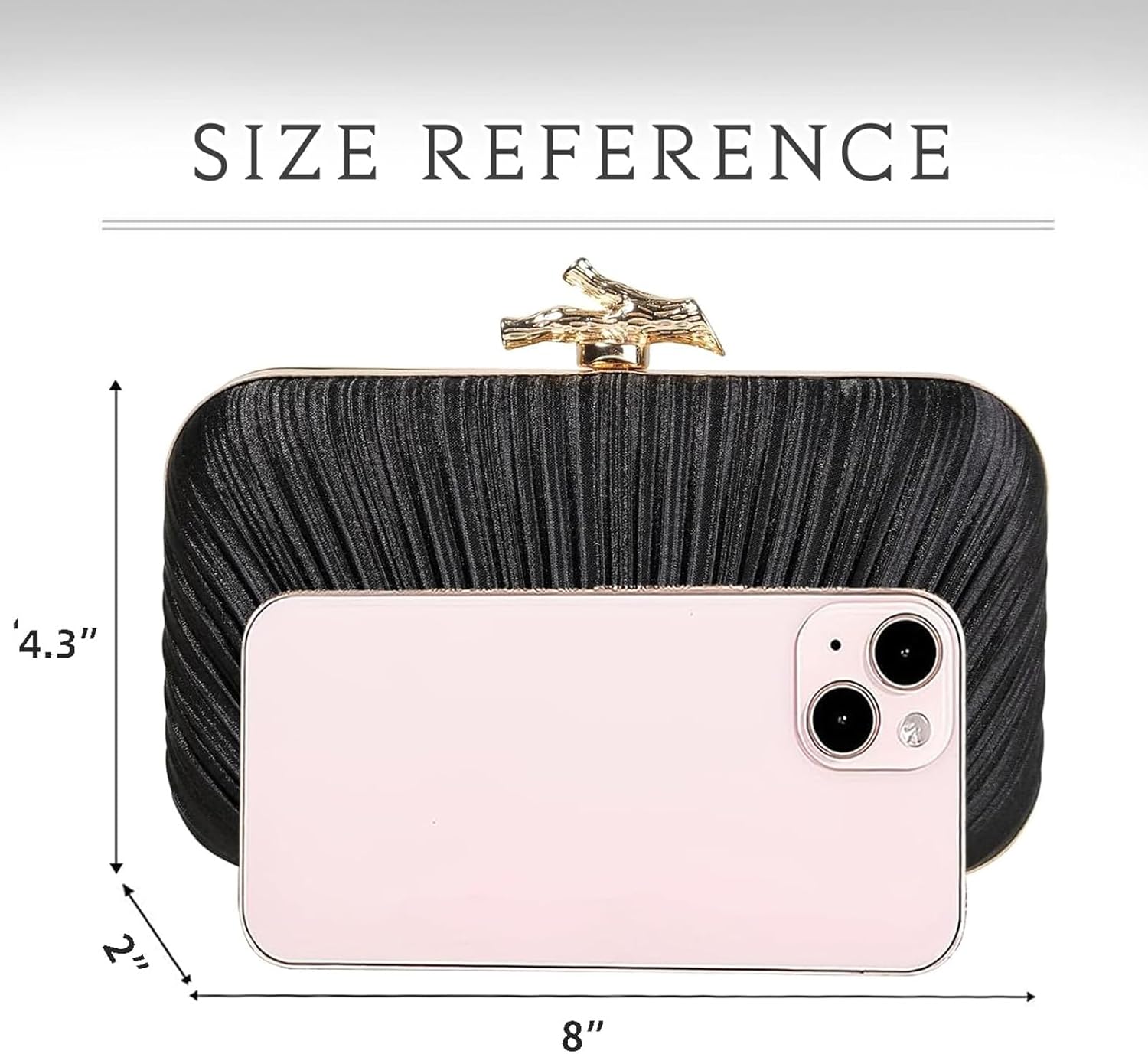 Clutch Purse for Women, Evening Bag with Removable Chain Strap Elegant Handbag for Wedding/Prom/Cocktail/Party - Image 5