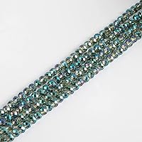 Vista 8 de Cuentas de vidrio redondas facetadas de 10 mm en negro, 250 piezas, forma de Briolette, cuentas espaciadoras de cristal para hacer joyas