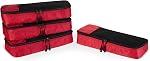 Amazon Essentials 4-Piece Packing Cubes Travel Accessories Set, Luggage Organizer with Double Zipper, Mesh Top, 100% Polyester, 2 Medium/2 Large, Black (Previously Amazon Basics)