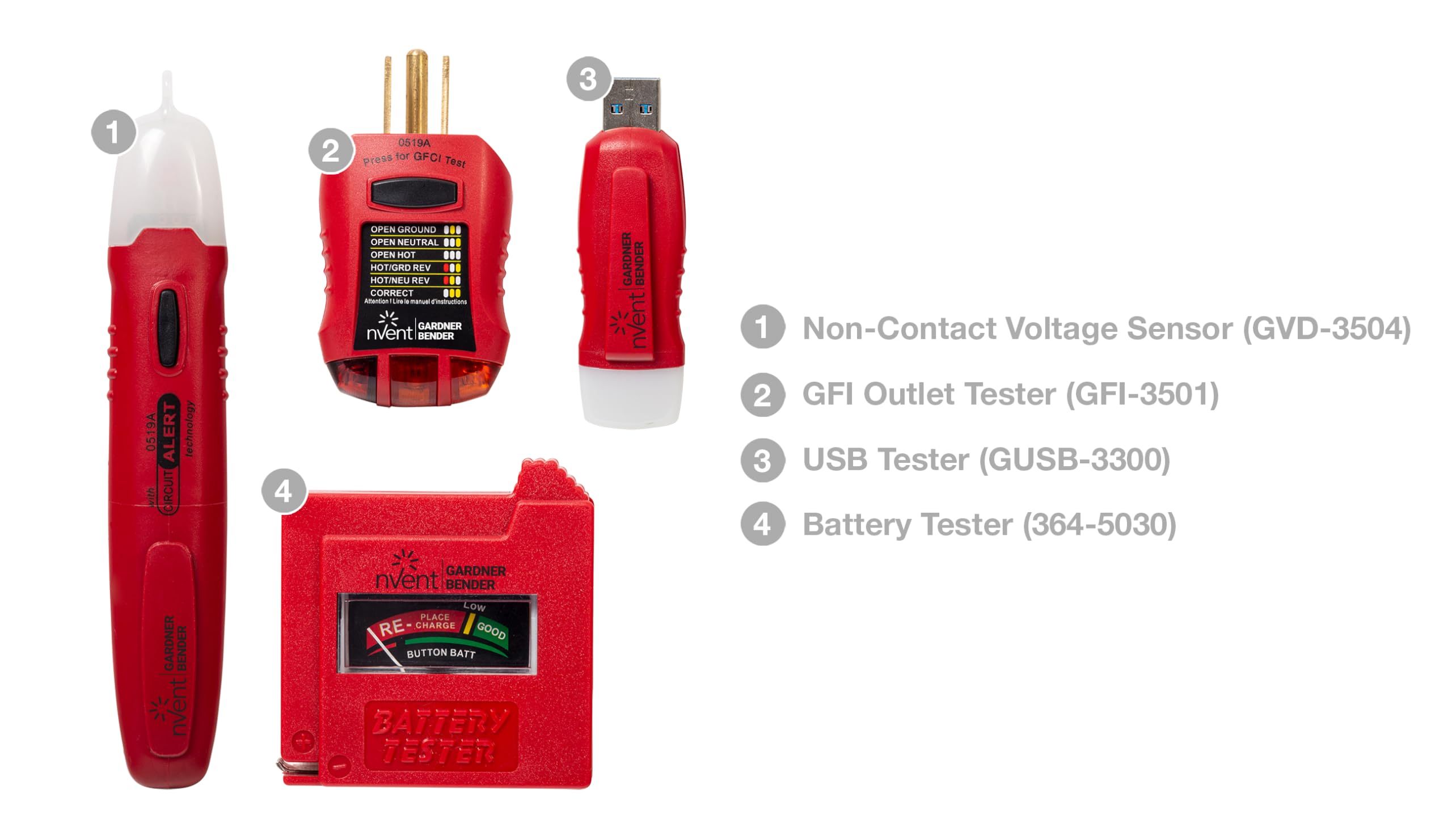 nVent GARDNER BENDER GK-5 Household Electrical Tester Kit, (4 Pieces) — Amazon image 4