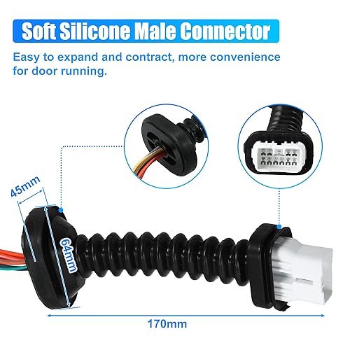 Miniatura 7 de X AUTOHAUX Arnés de cableado de puerta trasera con conectores para Dodge para RAM 1500 2500 3500 4500 5500 56051931AA 56051931AB 56051694AA 645-506