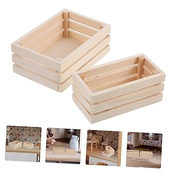 Amazon.co.jp: RORPOIR 2個 ドールハウス収納バスケット