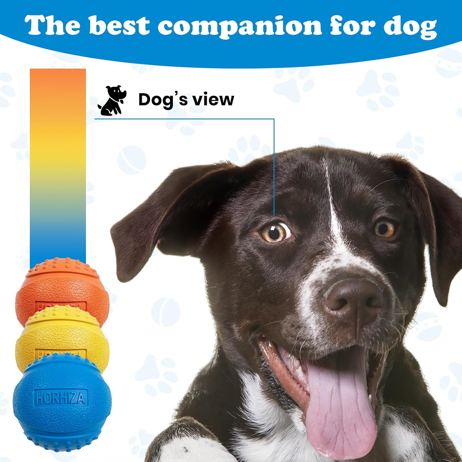 10 Pack Dog Balls, Size Medium for Dogs 20-60 lbs | Bite Resistant Elastic Balls for Dogs with Mesh Bag, Durable Rubber, Floating Dog Balls, 2.5-inch Diameter