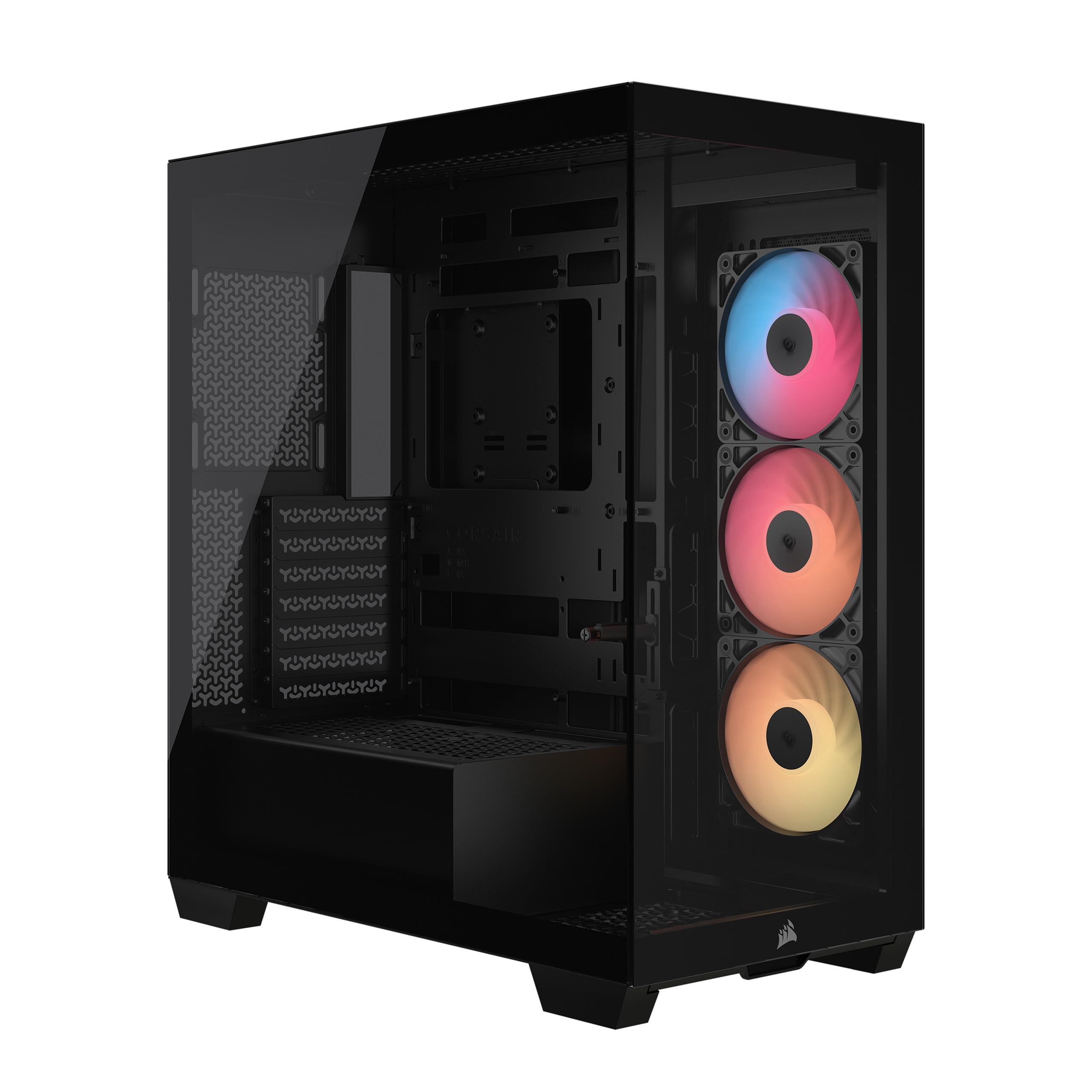 scafatale pc mid-tower nero con fans argb