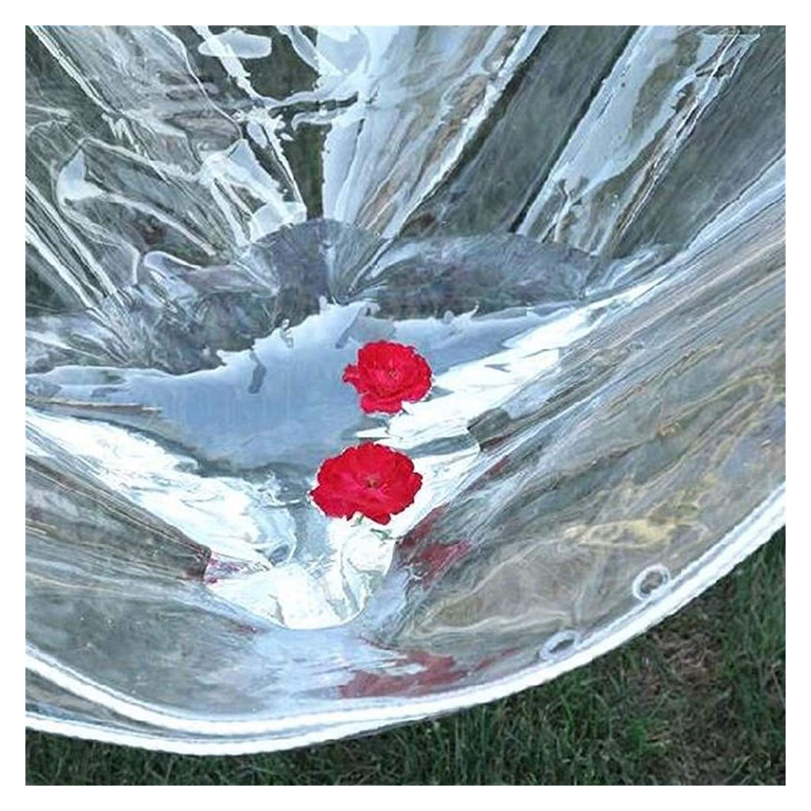 LIJINBO Bâche En Vinyle PVC, Bâche Transparente Bâche En Tissu Imperméable Rideau De Séparation Extérieur Robuste Avec Œillets Renforcés, Couverture De Jardin Résistante Aux Intempéries, 30 Tailles