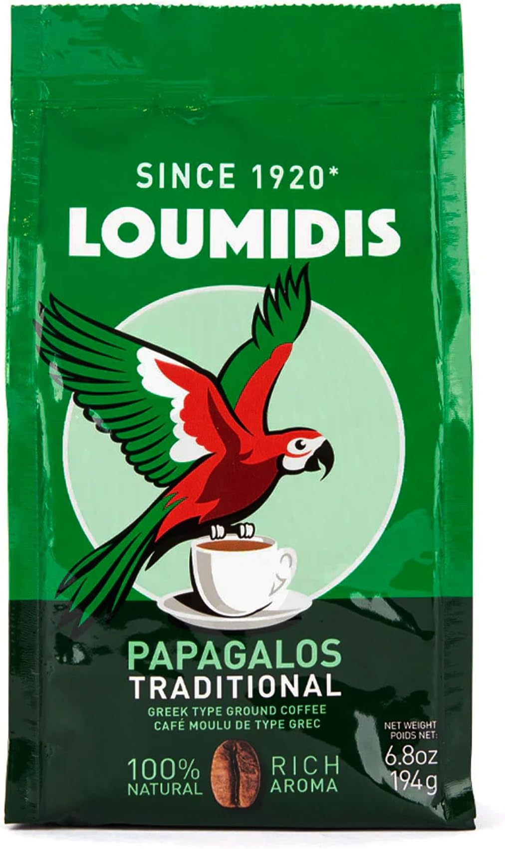 NEW Papagalos Traditional Superior Greek Coffee 6.8 Ounce