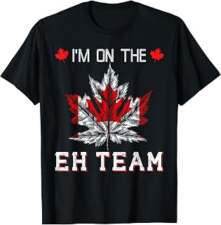 Canadian Flag I'm On The Eh Team Sports T-Shirt
