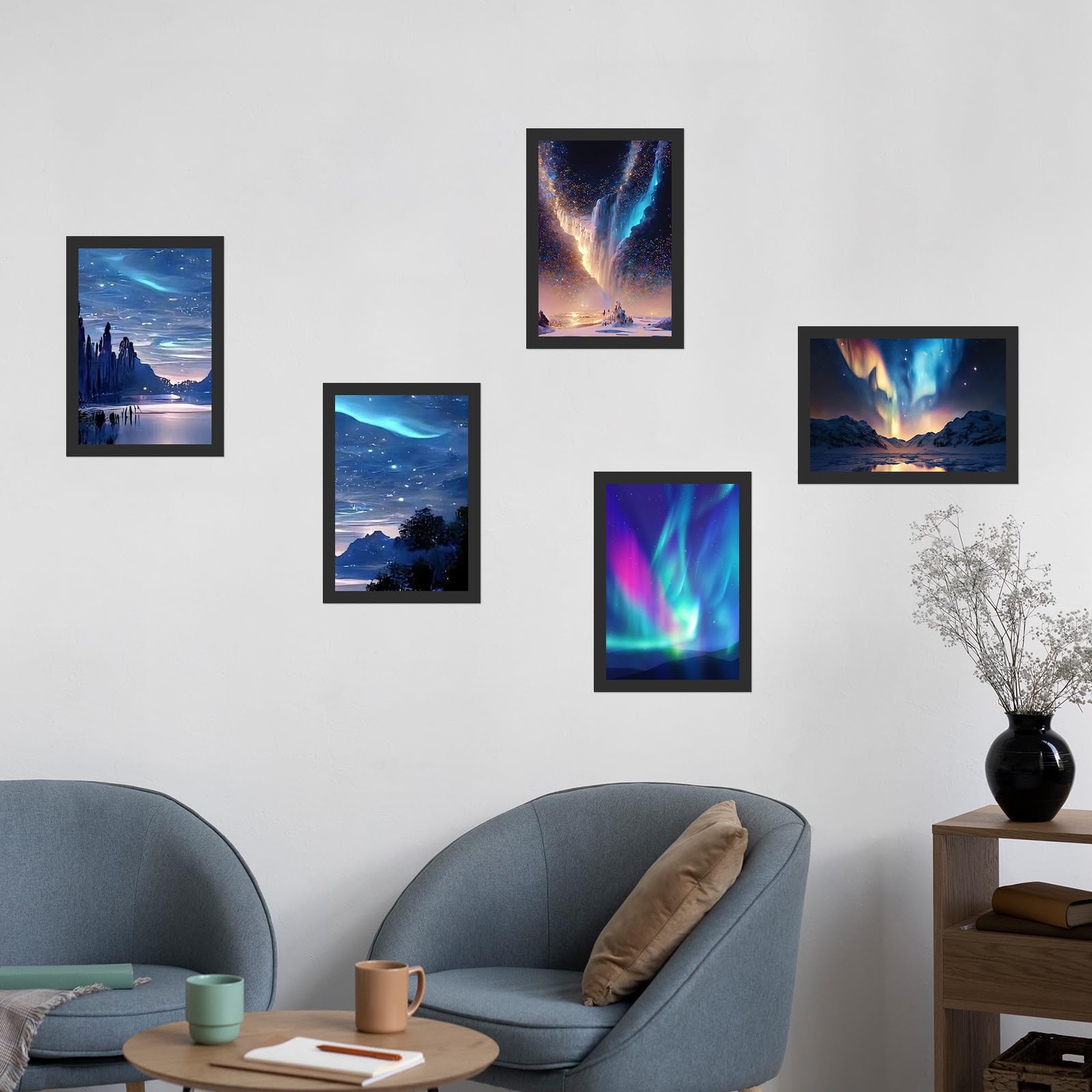 10 Stück Magnetrahmen A4, Diamond Painting Bilderrahmen 29,7x 21 cm, Transparent Selbstklebend Magnetischer Plakatrahmen für Küche Schlafzimmer Wanddekoration (Schwarz)