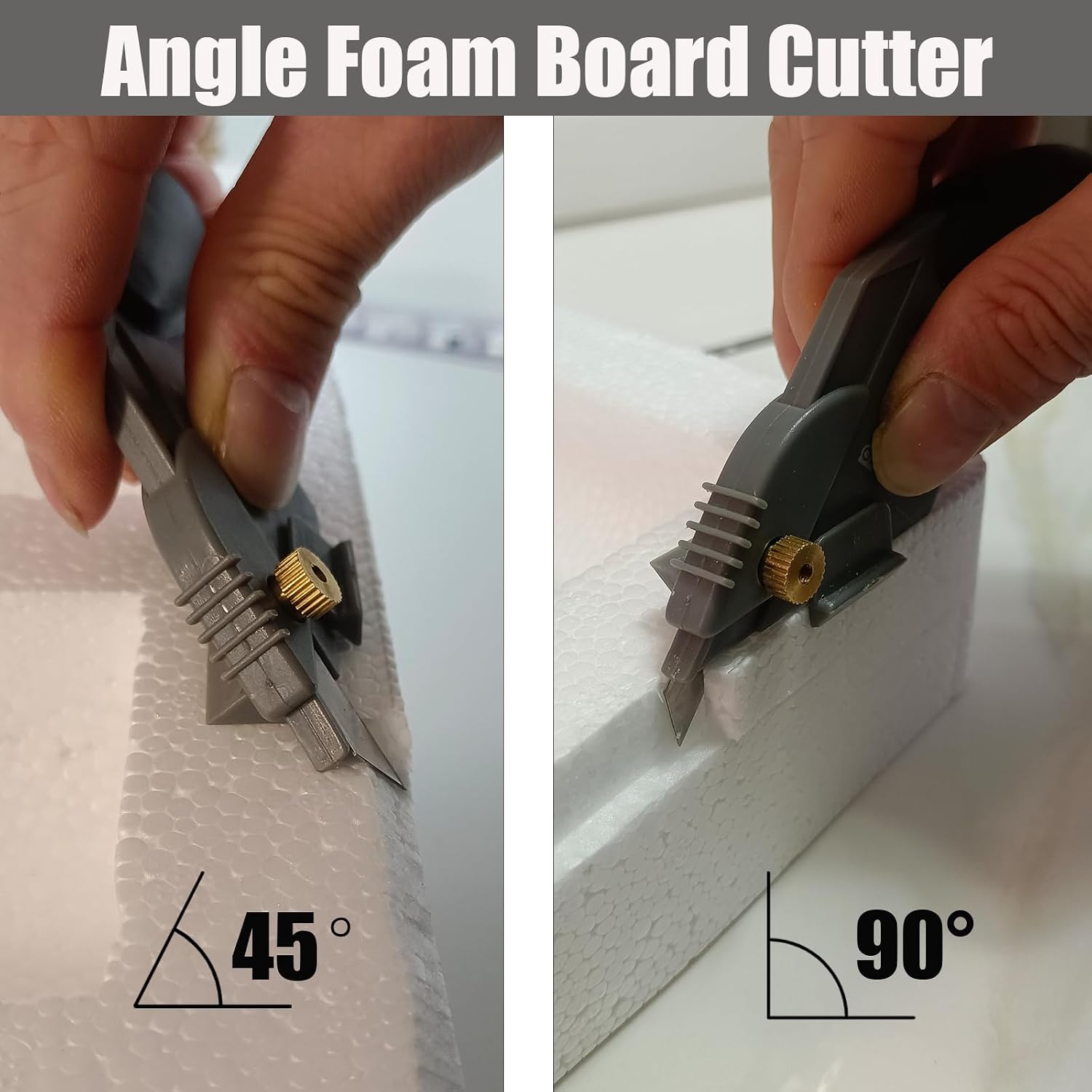Mat Board Cutter Tool, 45° and 90° Foam Board Cutter, Angle Bevel Mat Cutter for Pictures Frame, Arts Craft Framing Device