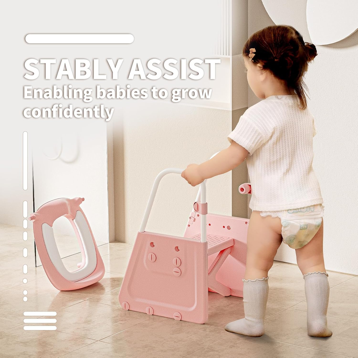 3 in 1 Potty Training Toilet Seat & Toddler Step Stool with Potty Train Chair Adapter and Extra Wide Non-Slip Ladder Potty Seats with Raised Guardrail and Splash Protection Design for Kids 1-3 Years