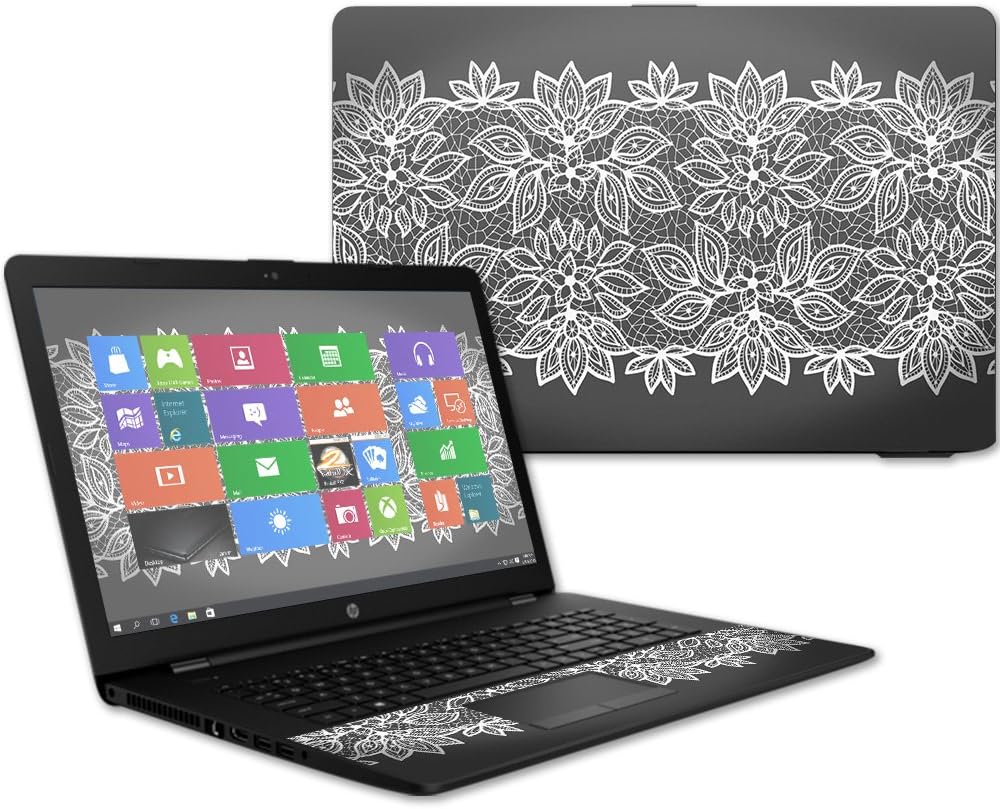 MightySkins Skin Compatible with HP 17t Laptop 17.3" (2017) - Floral Retro | Protective, Durable, and Unique Vinyl Decal wrap Cover | Easy to Apply, Remove, and Change Styles | Made in The USA