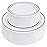 SETUP 100-Piece Silver Trim Plastic Dinnerware Set - 50 10.25 Dinner & 50 7.5 Salad Plates - Heavy-Duty Disposable for Weddings, Catering, Parties