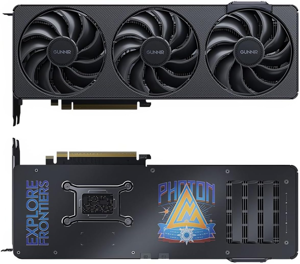 WEELIAO GUNNIR Intel Arc B580 Photon OC Video Card 12GB GDDR6 2850MHz Triple Fan Graphics Card (192-bit, PCI-Express 4.0 x8, One HDMI Three DisplayPorts, Supports 4k) (B580 Photon Black)
