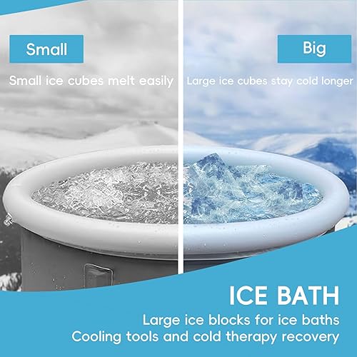 Miniatura 7 de Lecivan Moldes de bloque de hielo de silicona extra grandes con tapa para bañera de hielo, bandejas de bloques de hielo grandes reutilizables para