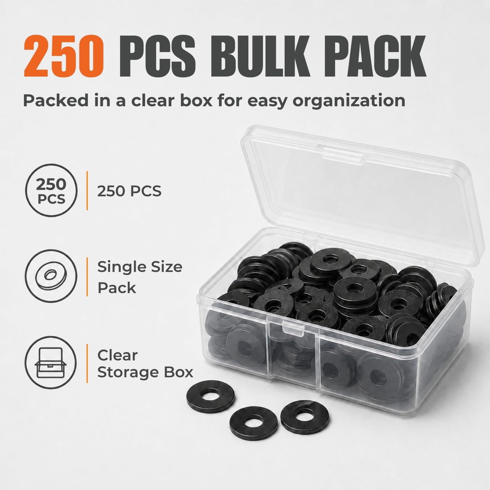 Stainless Steel Rivet Washers - 250 Pack -3 Stainless Steel Rivet Washers - 250 Pack -3