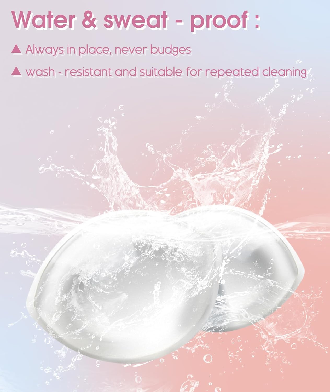 Silicone Bra Inserts Push Up Breast Pads,Clear Gel Invisible Bra Padding Bust Enhancer for Bikini Swimsuit - Image 5