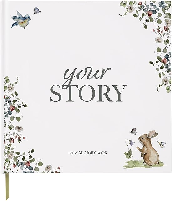 Baby Record Book & Scrapbook | Forest Edition | 132 Page Baby Memory Book & Photo Record Album Gift for Newborn Baby Boy & Girl, Great For Expecting Mums | New Baby Keepsake
