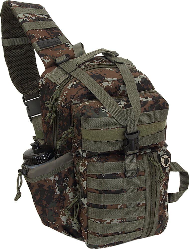 Mens Tactical Gear Molle Hydration Ready Sling Shoulder Backpack Daypack Bag