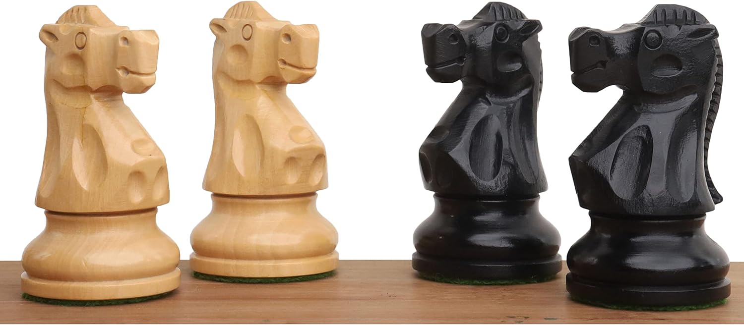 RoyalChessMall- 3.8" Reykjavik Series Staunton Chess Pieces Only Set - Weighted Boxwood…
