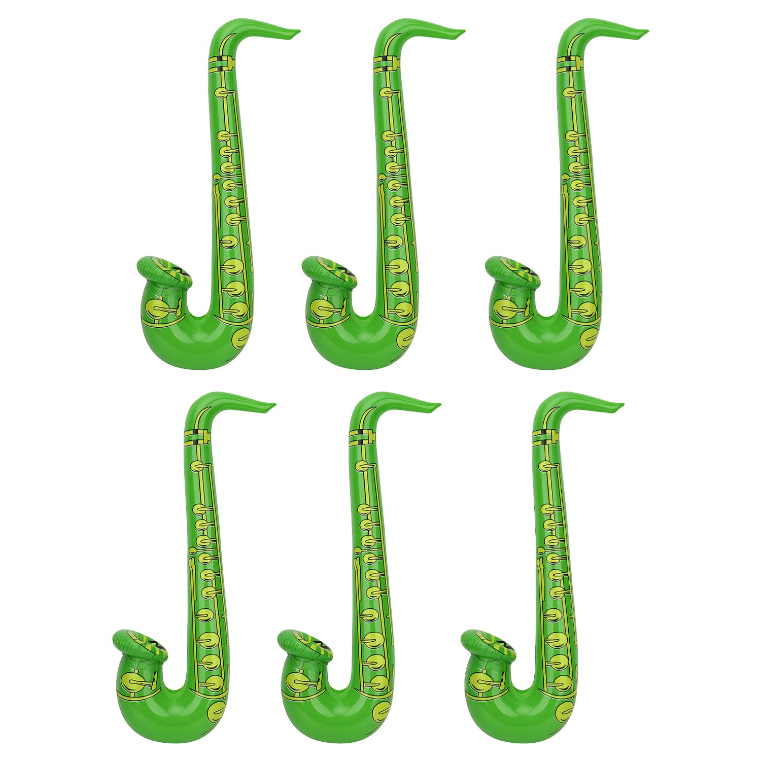 WedDecor Inflatable Guitar Saxophone Toys Favours Balloon, Musical Instruments Accessories For Kids and Adults Party Decoration, Hen Night Party, 6pcs, Green — image 1