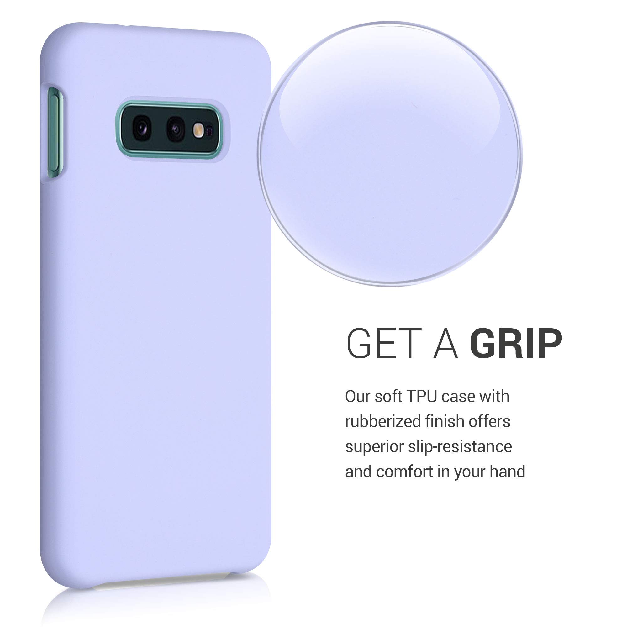 kwmobile Case Compatible with Samsung Galaxy S10e Case - Soft TPU Silicone Protective Phone Cover - Pastel Purple - 3