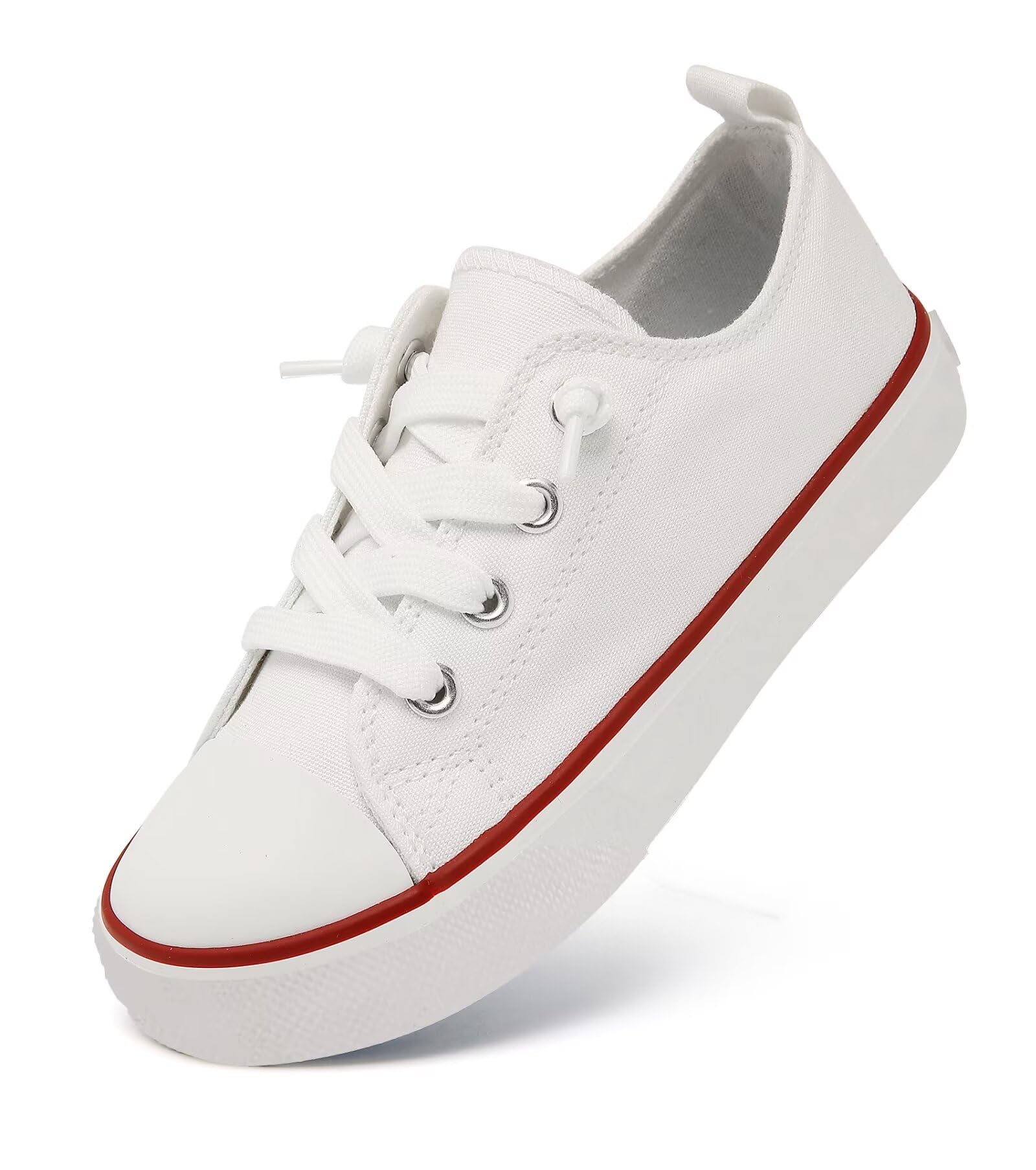 Toddler Little Kid Cushioned Canvas Shoes Slip On Sneakers Soft and Durable